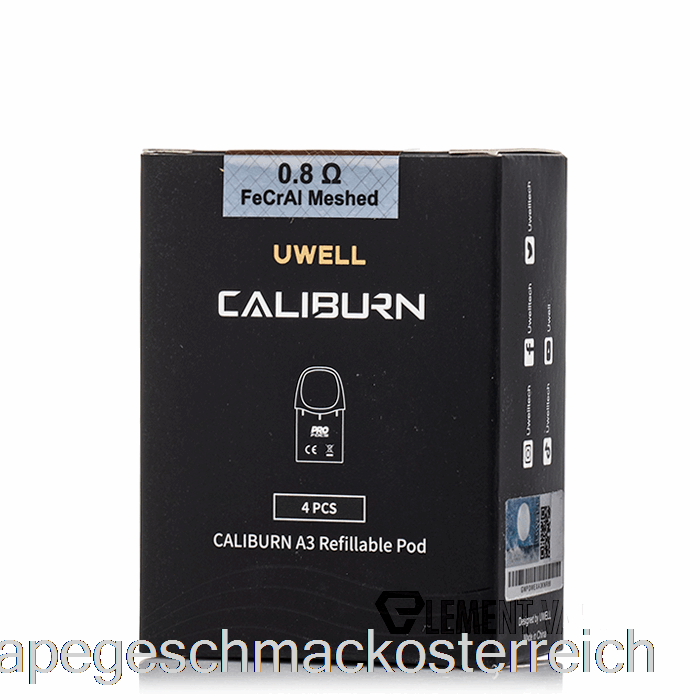 Uwell Caliburn A3 Ersatz-Pods 0,8 Ohm A3 Fecral Meshed Pods Vape-Geschmack